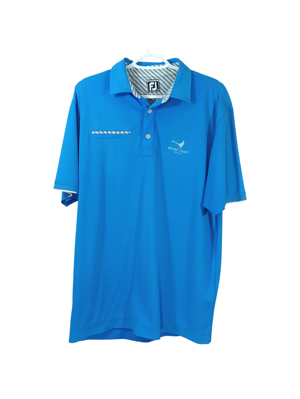 FootJoy FJ Men Polo Short Sleeve Shirt Blue XL Golf